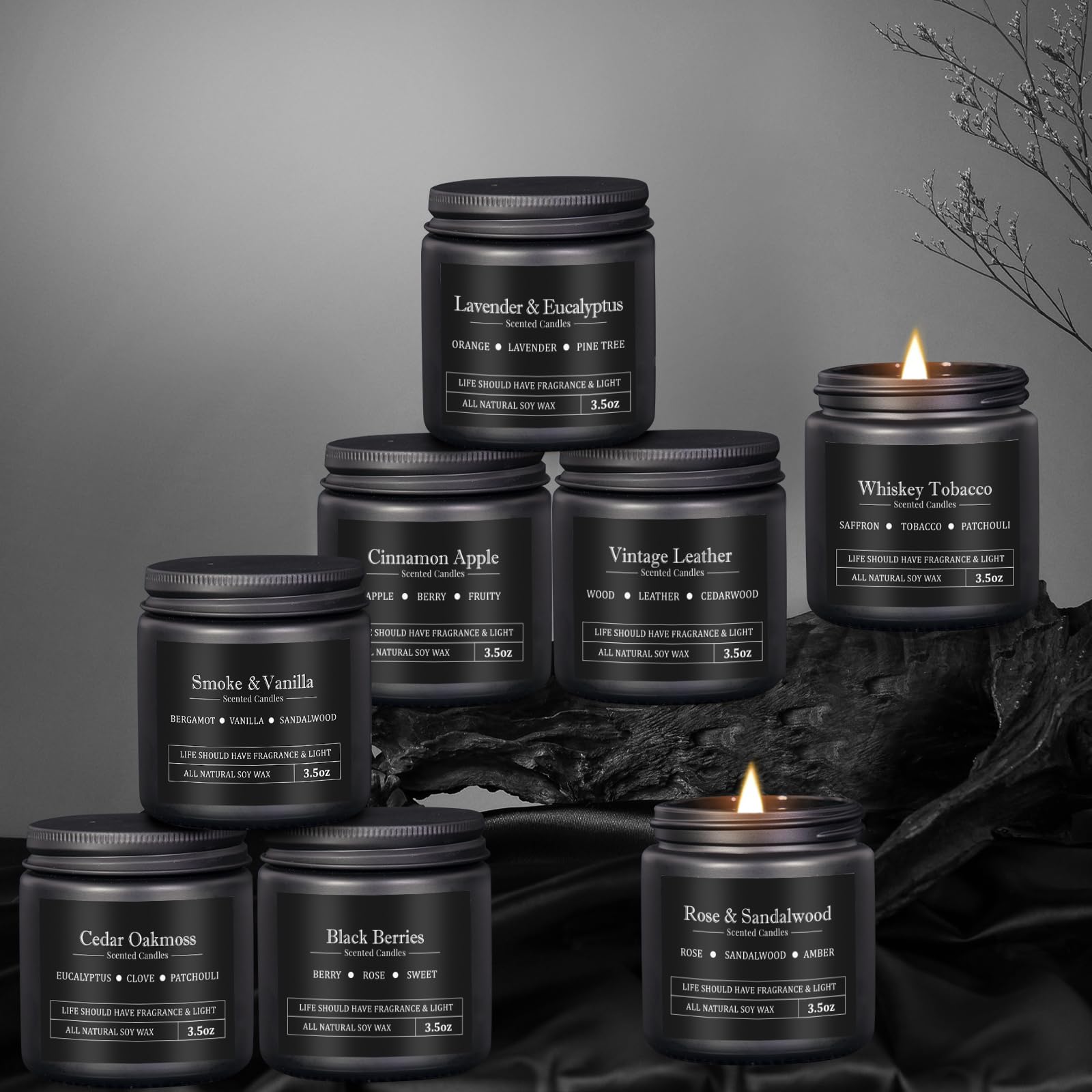 YMing candles on a desk create a calm, focused workspace ambiance