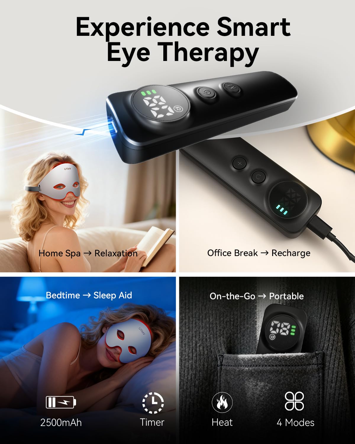 YNTU portable eye massager design fits into daily routine