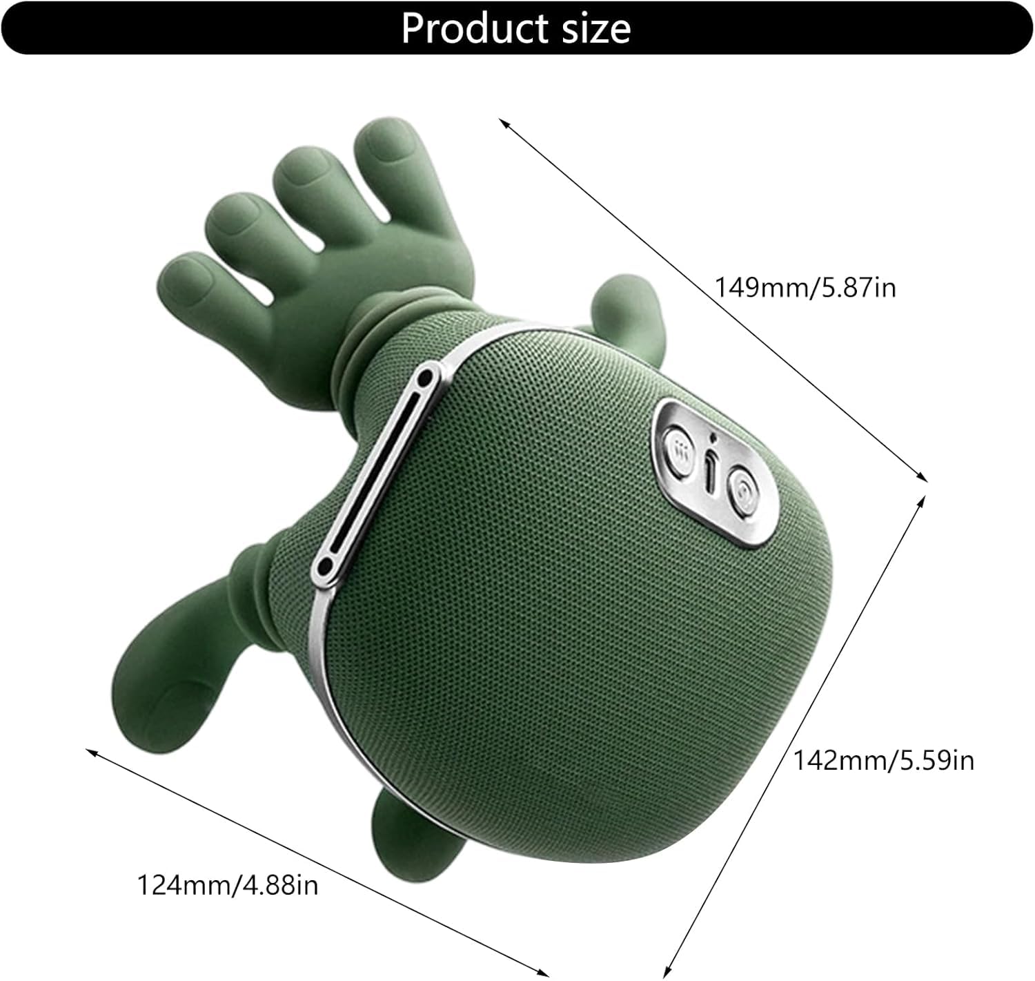 YNVHKFN compact neck massager fits in a bag for on-the-go relief.