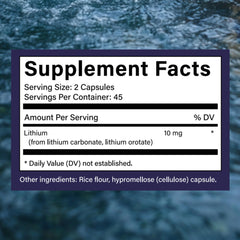 Close-up of YOCMIPS Lithium Orotate capsules for easy swallowing