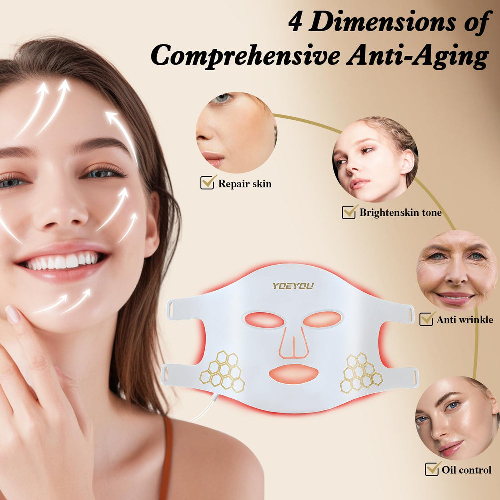Close-up of silicone surface on the YOEYOU mask for comfortable skin contact.