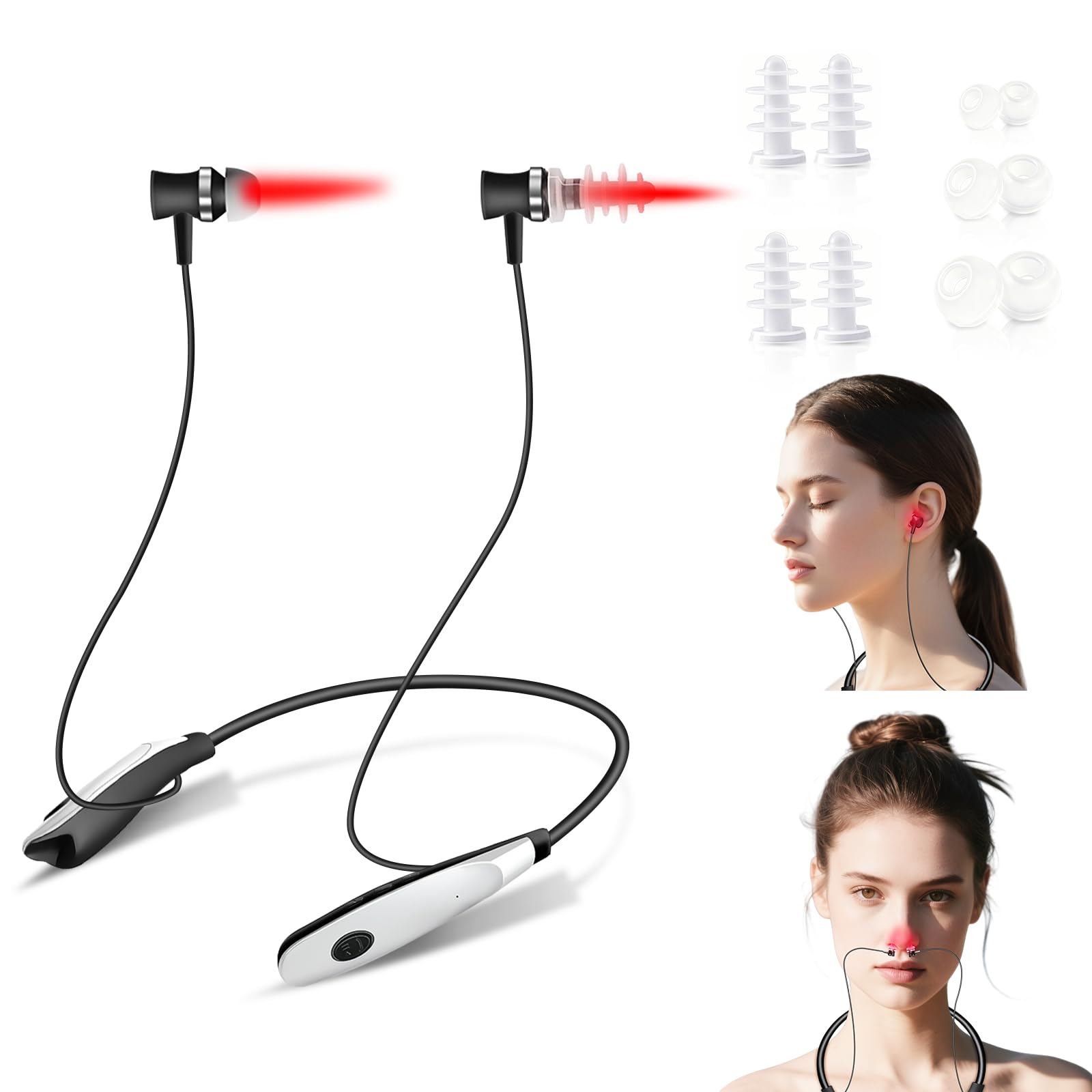 YOEYOU red light therapy nose attachments for at-home nasal care.