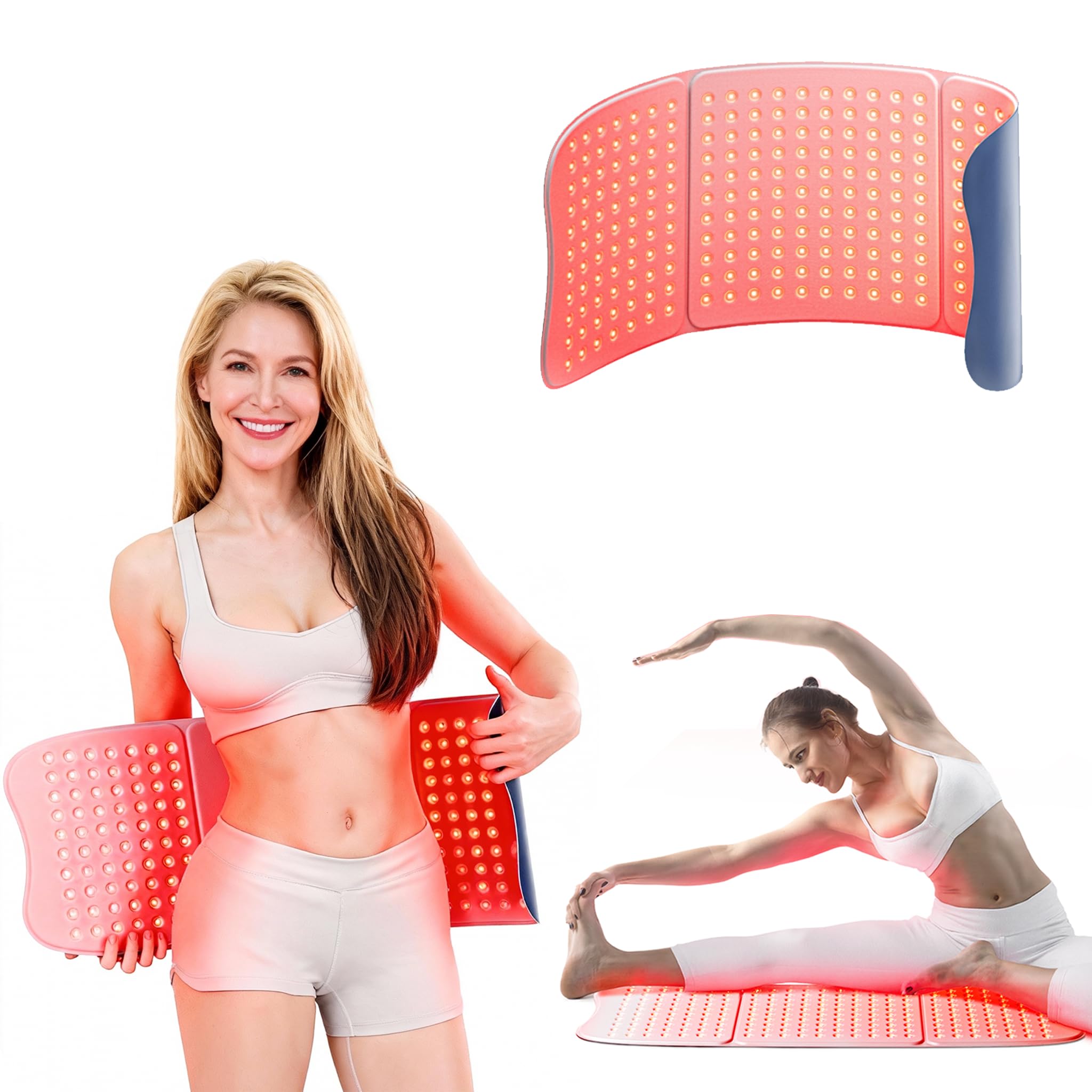 YOEYOU Red Light Therapy Pad with full back coverage for comfort and relaxation.