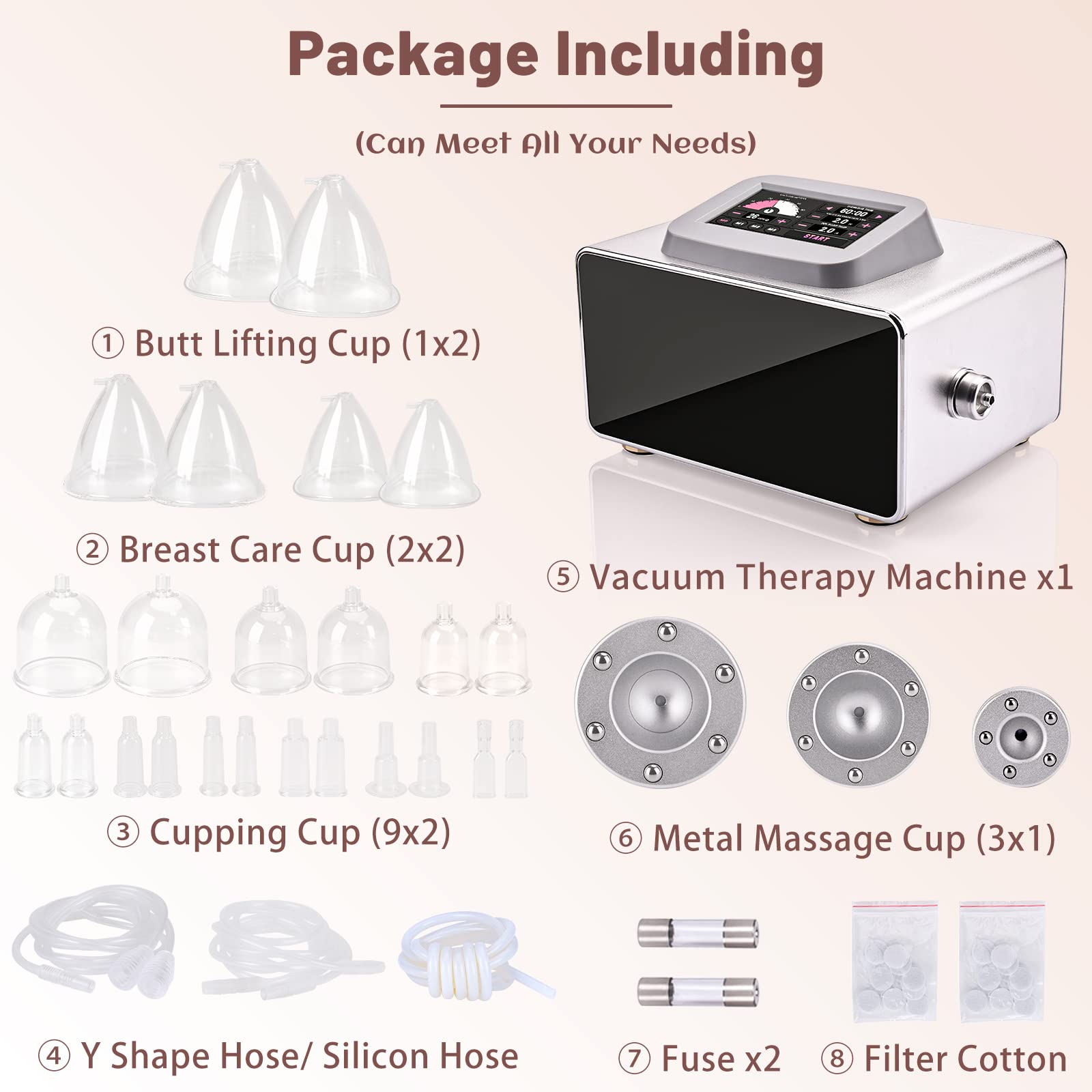 Yofuly high-suction vacuum power up to 60 cmHg
