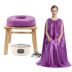 Yofuly Yoni Steamer wooden V-steam chair ready for at-home spa sessions.