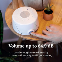 Yogasleep Dohm Classic top view showing plug-in design for easy use.