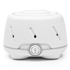 Yogasleep Dohm front view with dual-speed control for customizable sleep sounds.