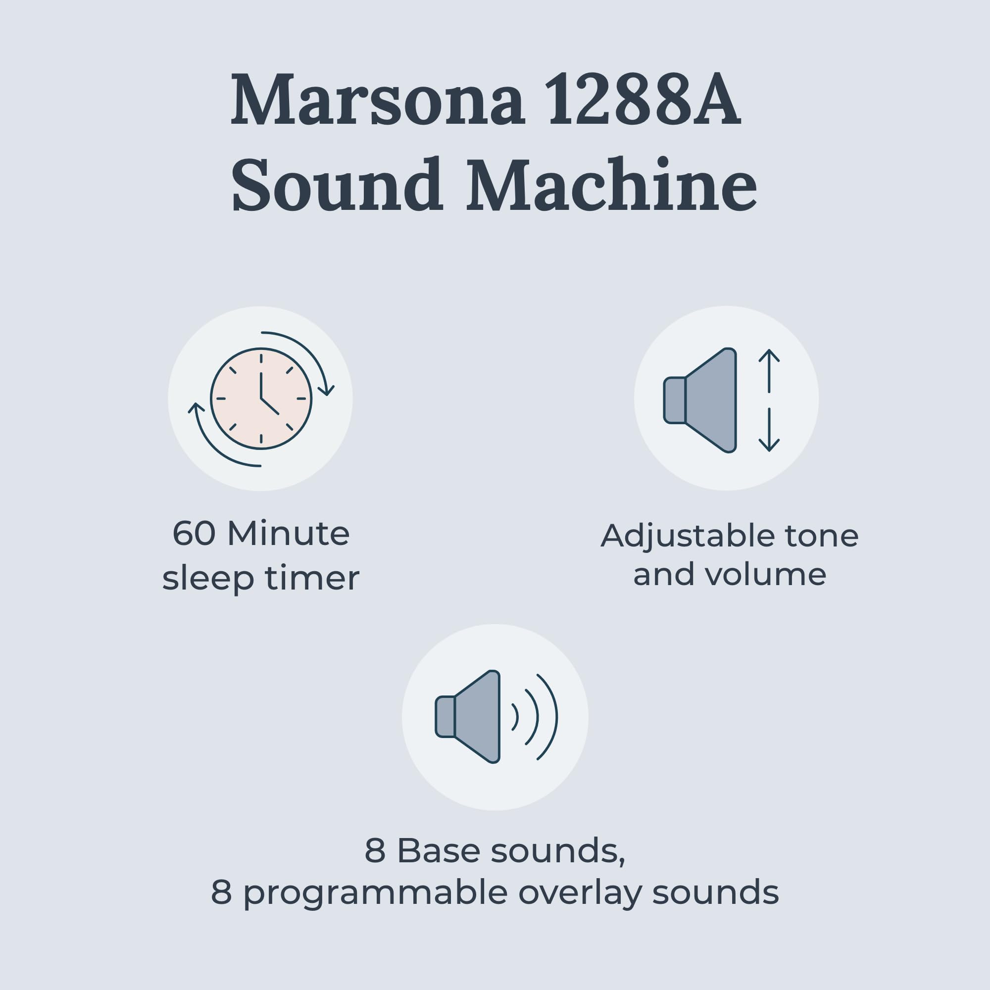 Yogasleep Marsona control panel with touch buttons for simple session setup.