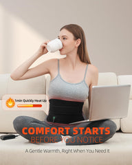 YOHOTESION pad on shoulders delivering soothing warmth for tension relief.