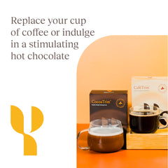 CaféTrim packaging next to workout gear for energized workouts.