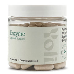 Yoli Enzyme bottle front showing capsules for everyday digestion support
