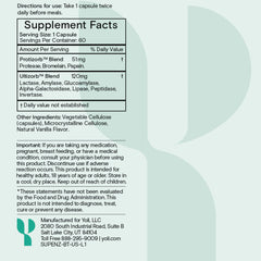 Yoli Enzyme packaging box emphasizing two formulas