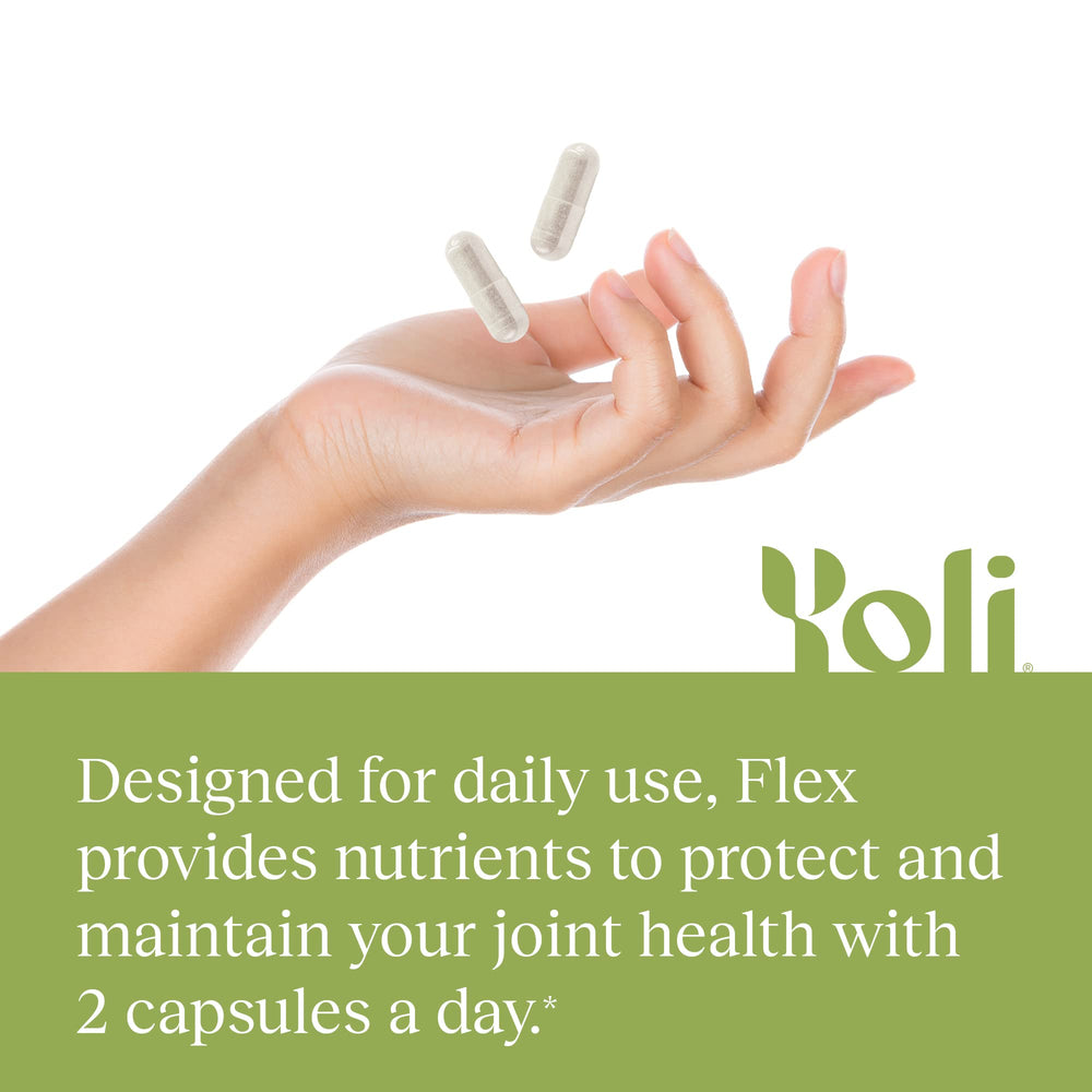 Yoli Flex lifestyle movement image suggests active joint comfort.