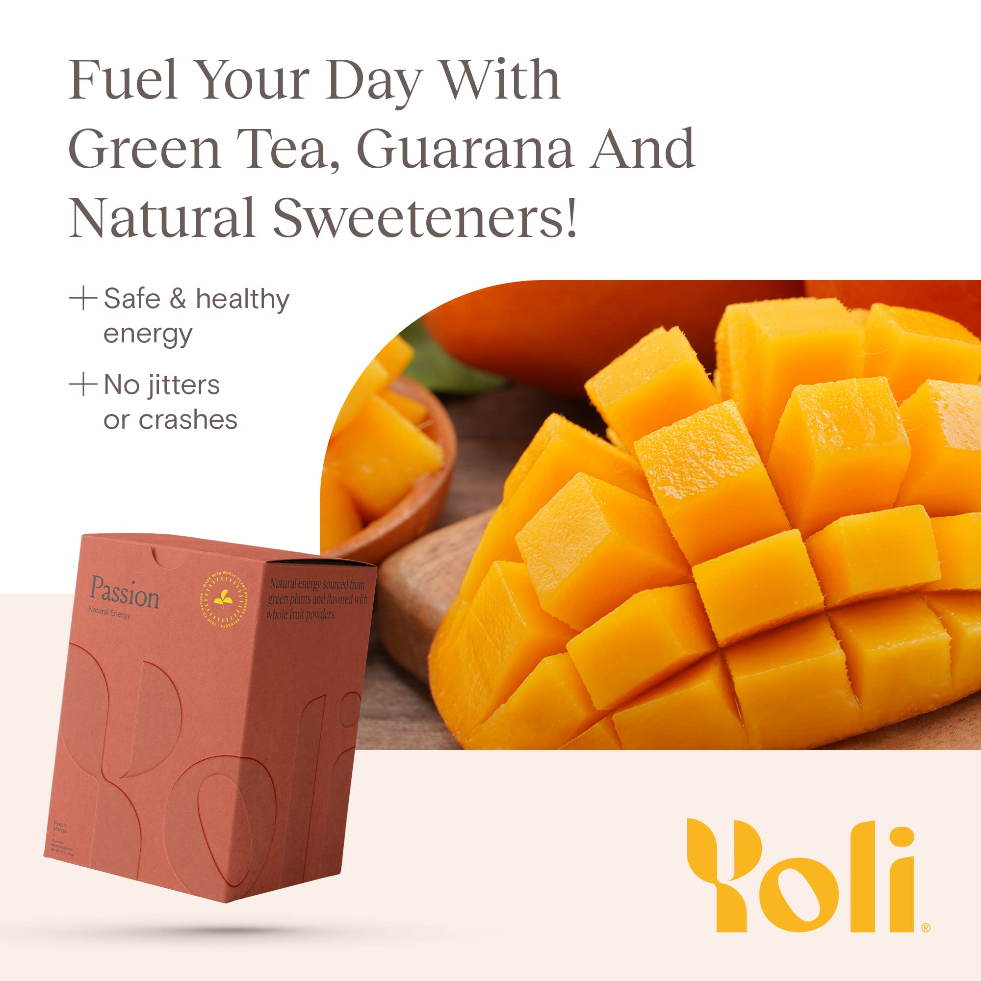 Yoli Passion powder being stirred for a smooth, clump-free mix.