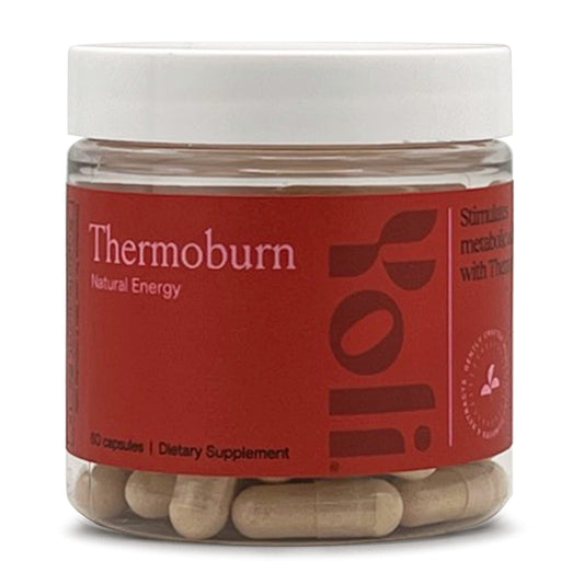 Yoli ThermoBurn bottle full view, convenient energy support for busy days.