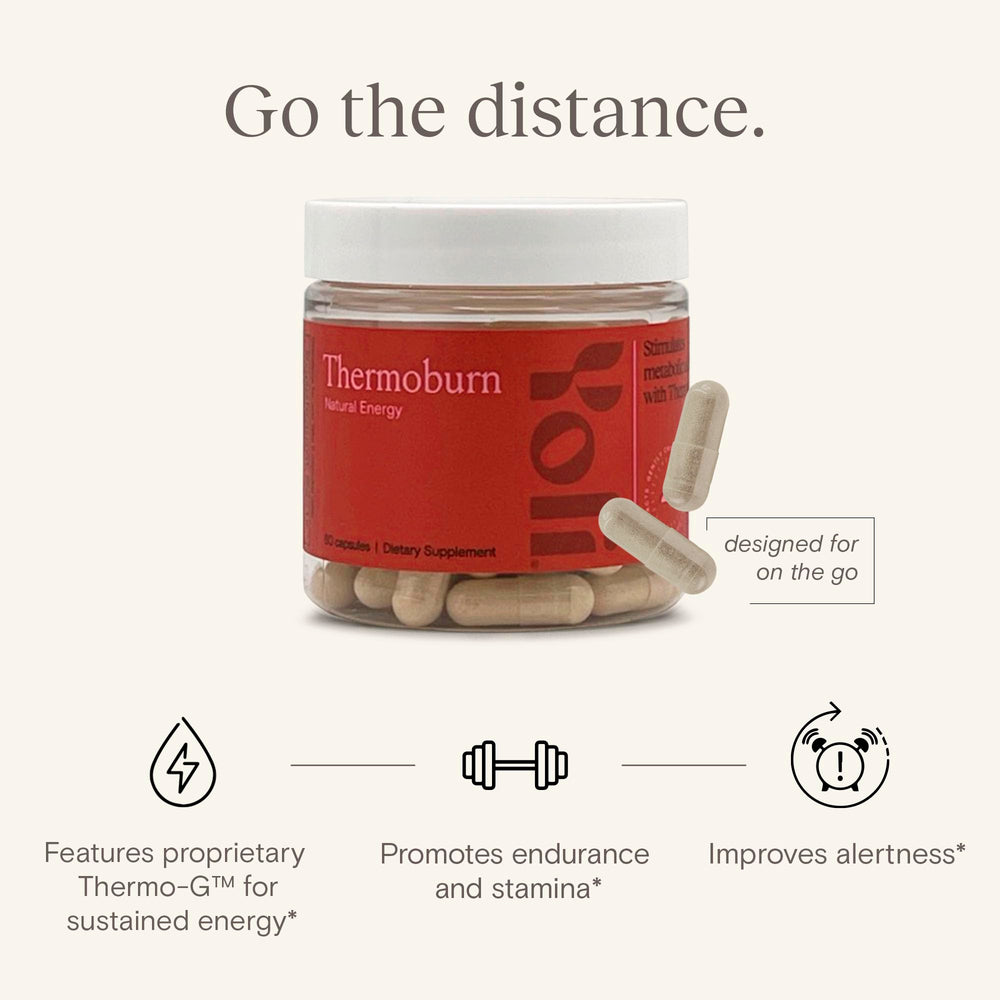 Yoli ThermoBurn green tea leaf ingredient visual in product imagery.