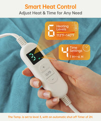YONJION heating pad controls and display for easy customizable comfort