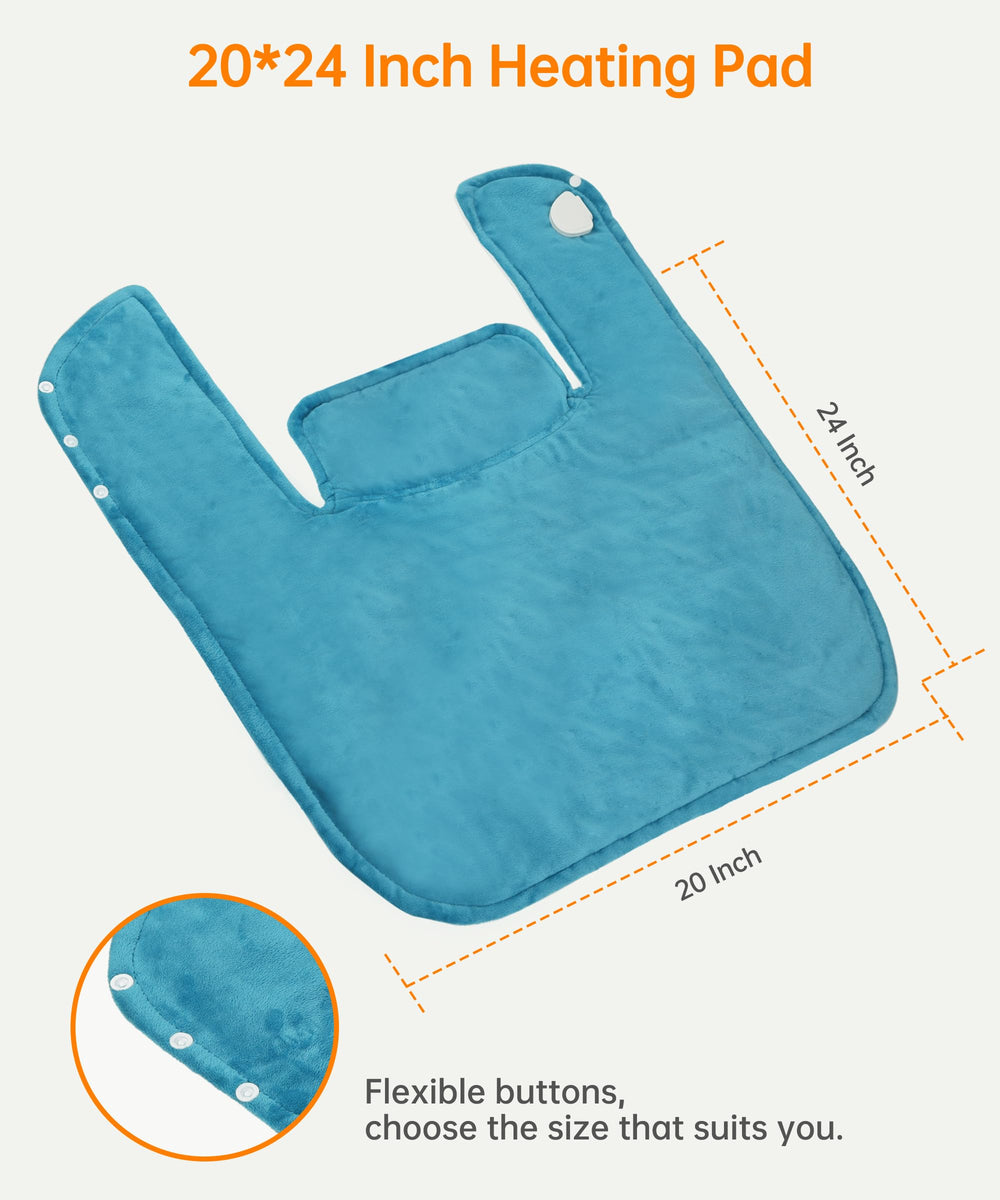 YONJION 20x24 inch pad covers neck, shoulders, and back evenly