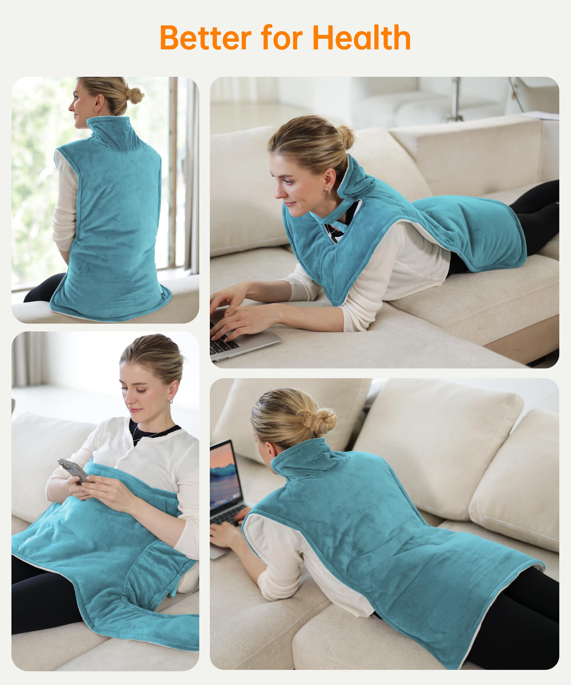 YONJION pad shows four timer options to tailor warmth sessions