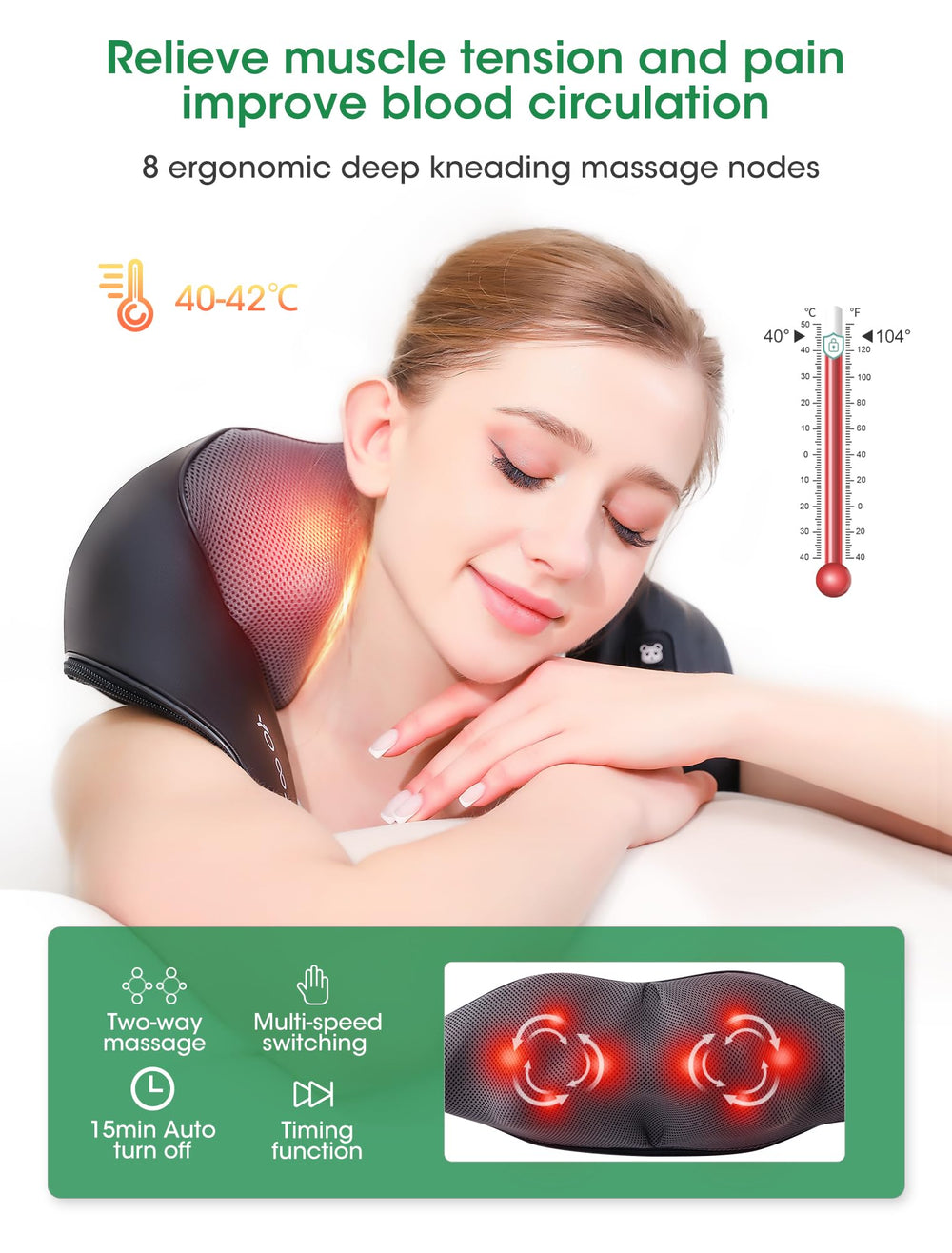 YoooJOY heat therapy feature providing warm comfort during use