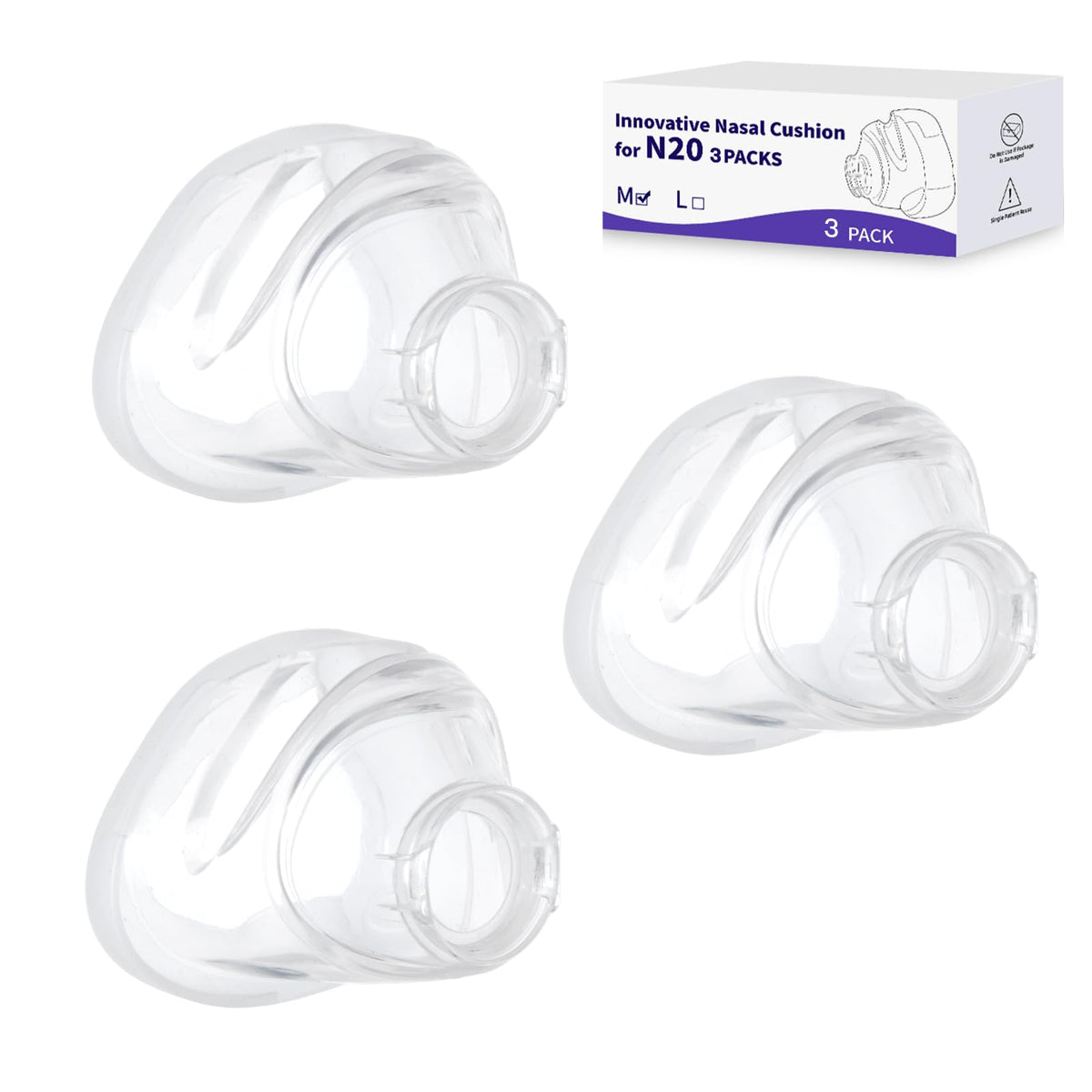 Yosopherier nasal cushion compatible with AirFit N20 for reliable seal
