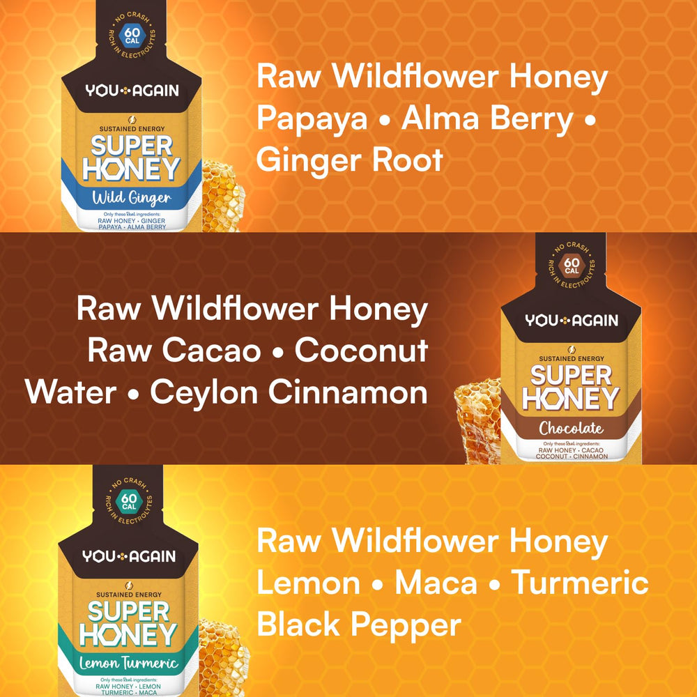 You Again Super Honey Salted Cacao packet boosts mid-ride energy