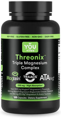 You Vites Threonix bottle front view highlighting high-absorption magnesium for brain and sleep support.