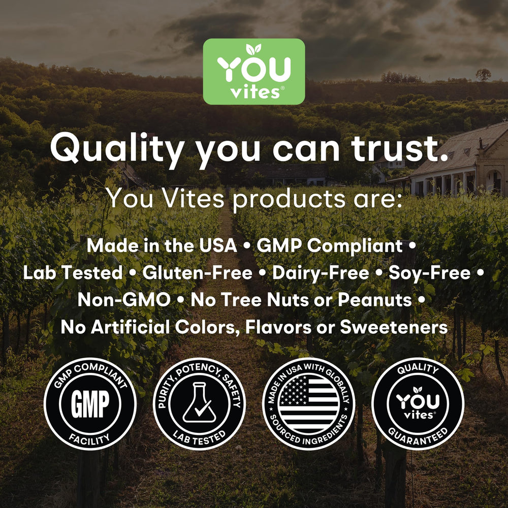 You Vites Threonix packaging unboxing emphasizes USA-made GMP and Non-GMO status.