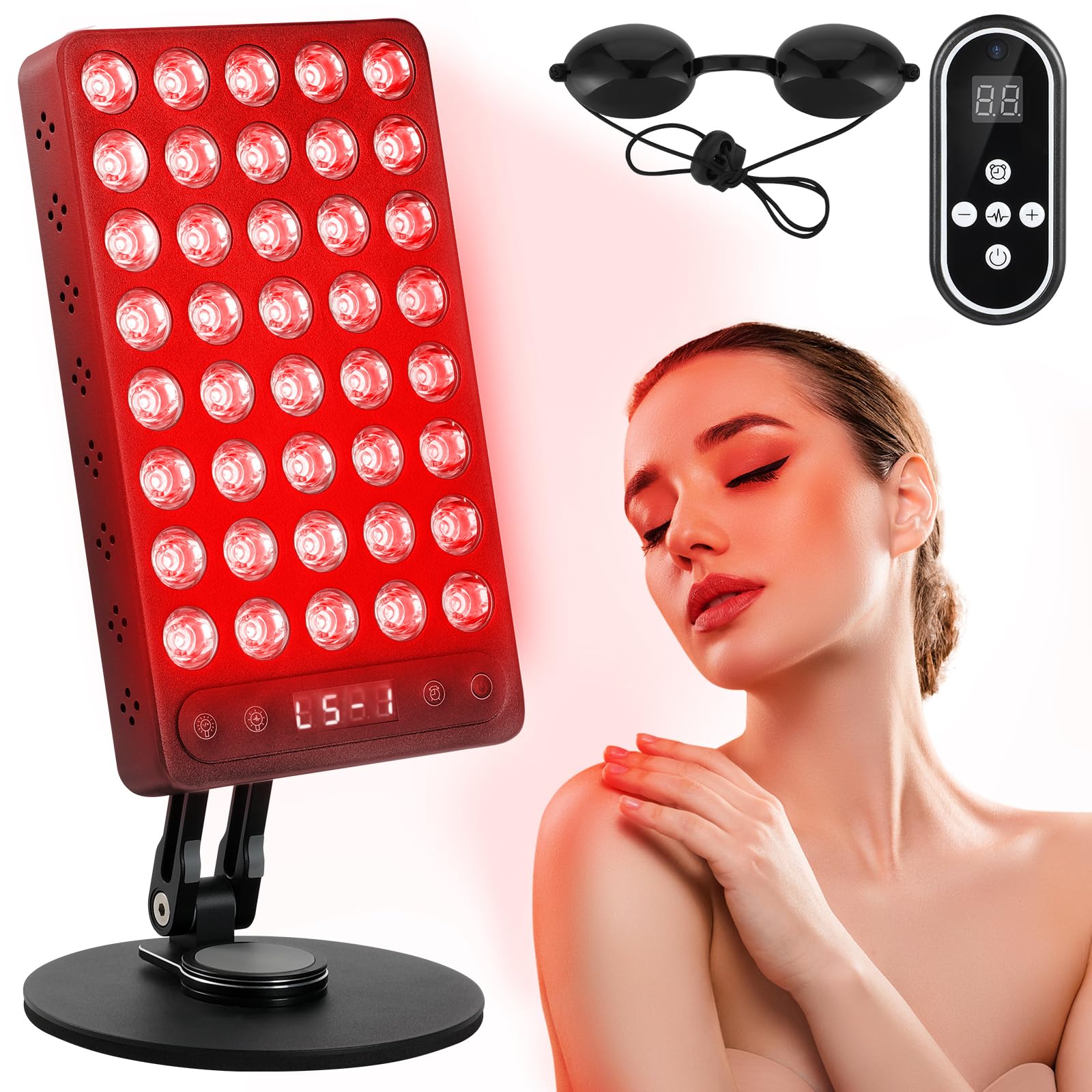 Youjoitim red-light therapy panel front view for convenient home skin sessions.