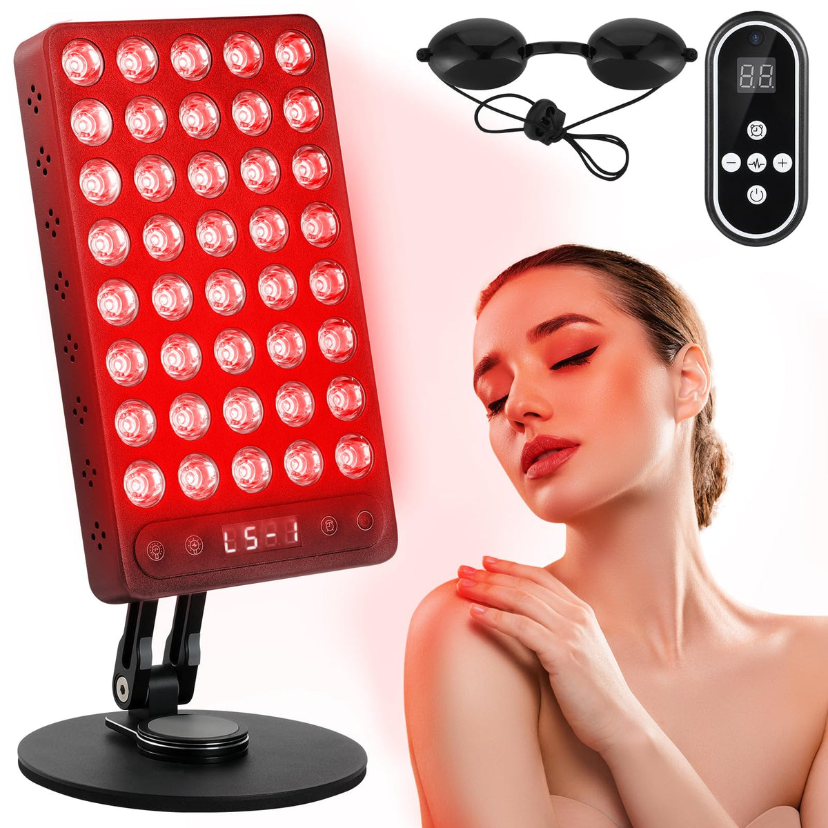 Youjoitim red-light therapy panel front view for convenient home skin sessions.