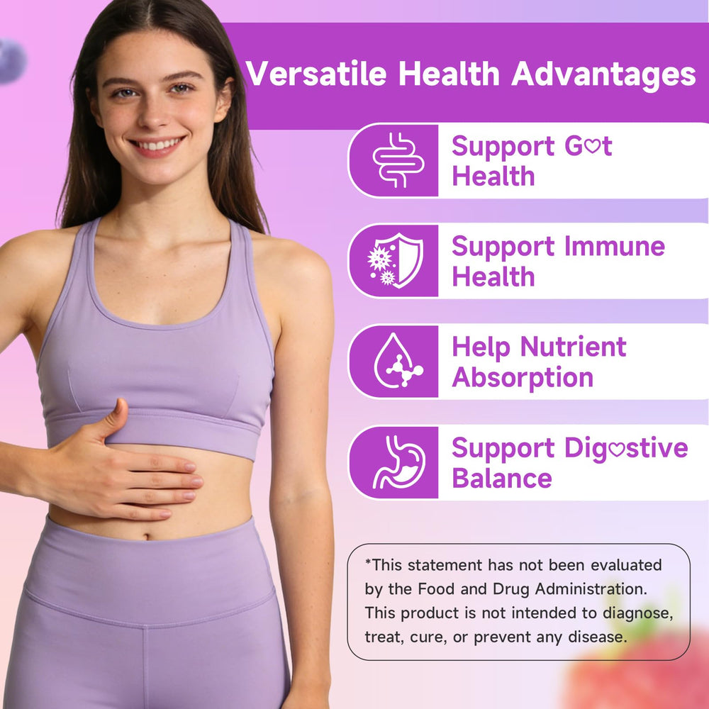 Youlikee bottle label emphasizes gluten-free and sugar-free ingredients for gut-friendly wellness
