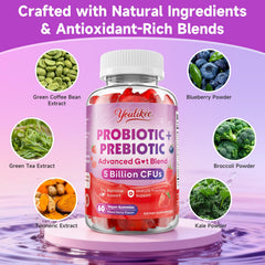 Youlikee nutrition facts highlight 5B CFUs and fiber for digestive balance
