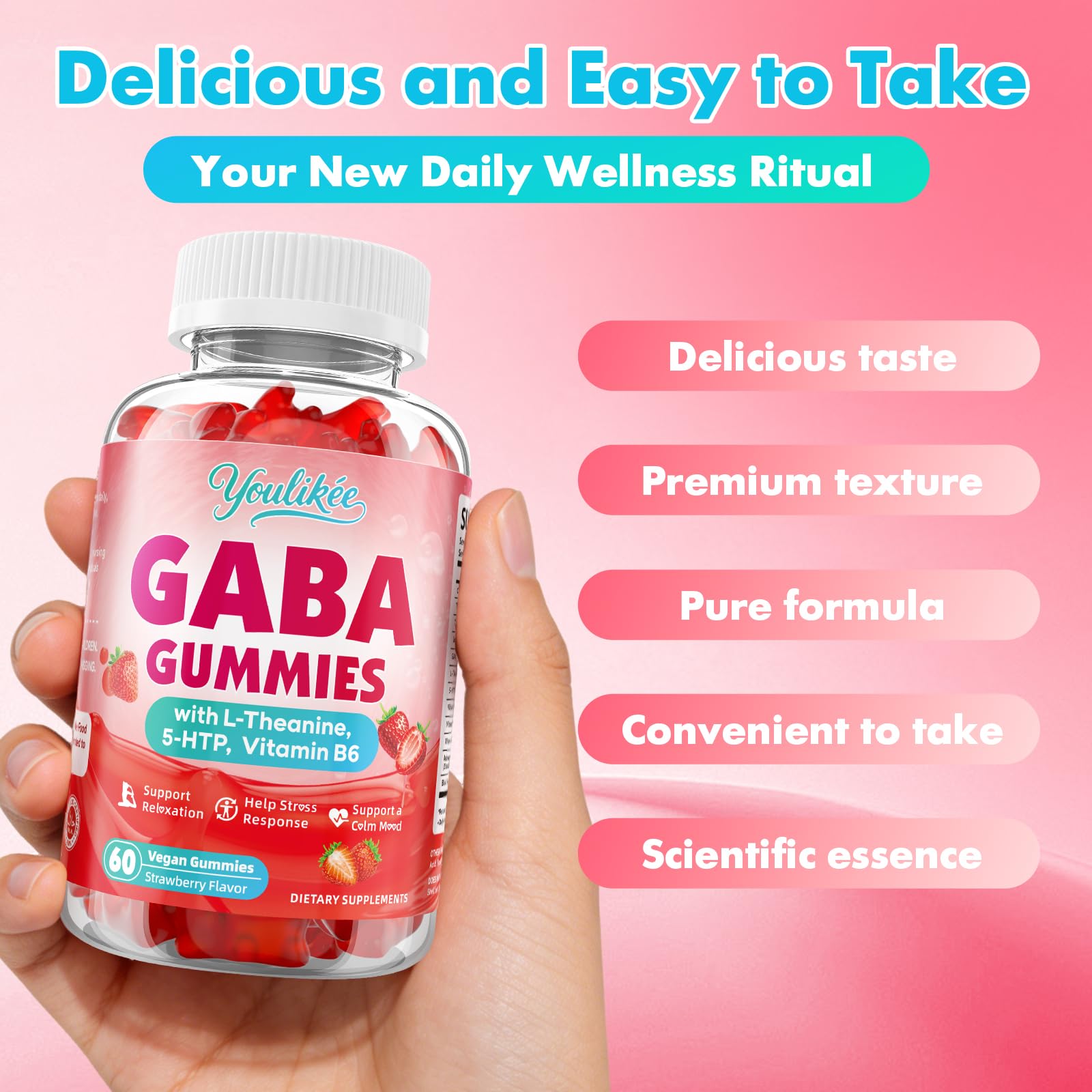 Youlikee GABA Gummies vegan gelatin-free confirmation for dietary needs