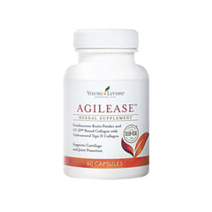 Young Living AgilEase bottle front with capsules for daily joint support.