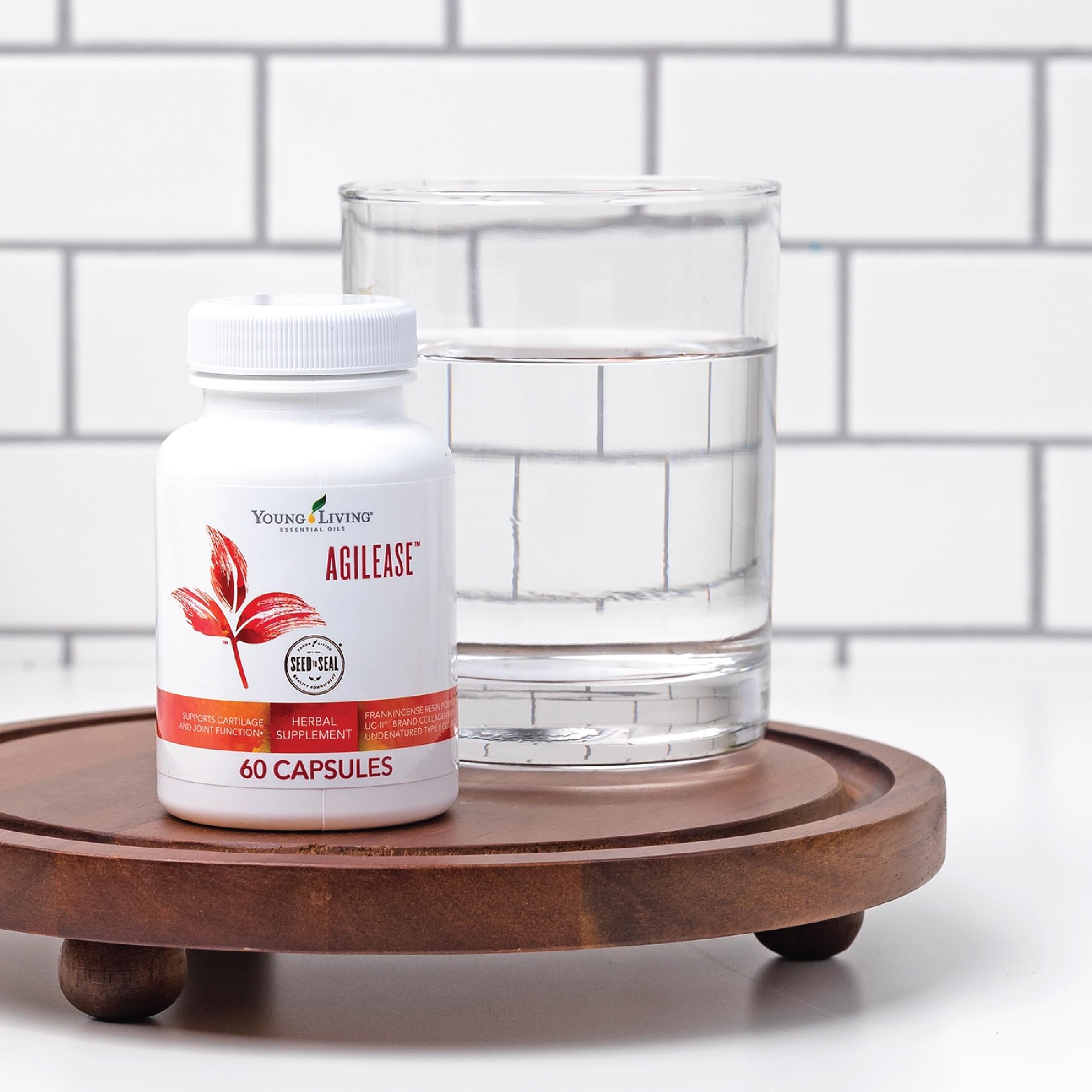 Young Living AgilEase packaging on shelf signals trusted joint support.
