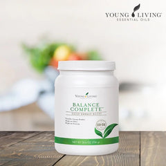 Young Living Balance Complete portable 26oz jar signaling easy, sustainable use.