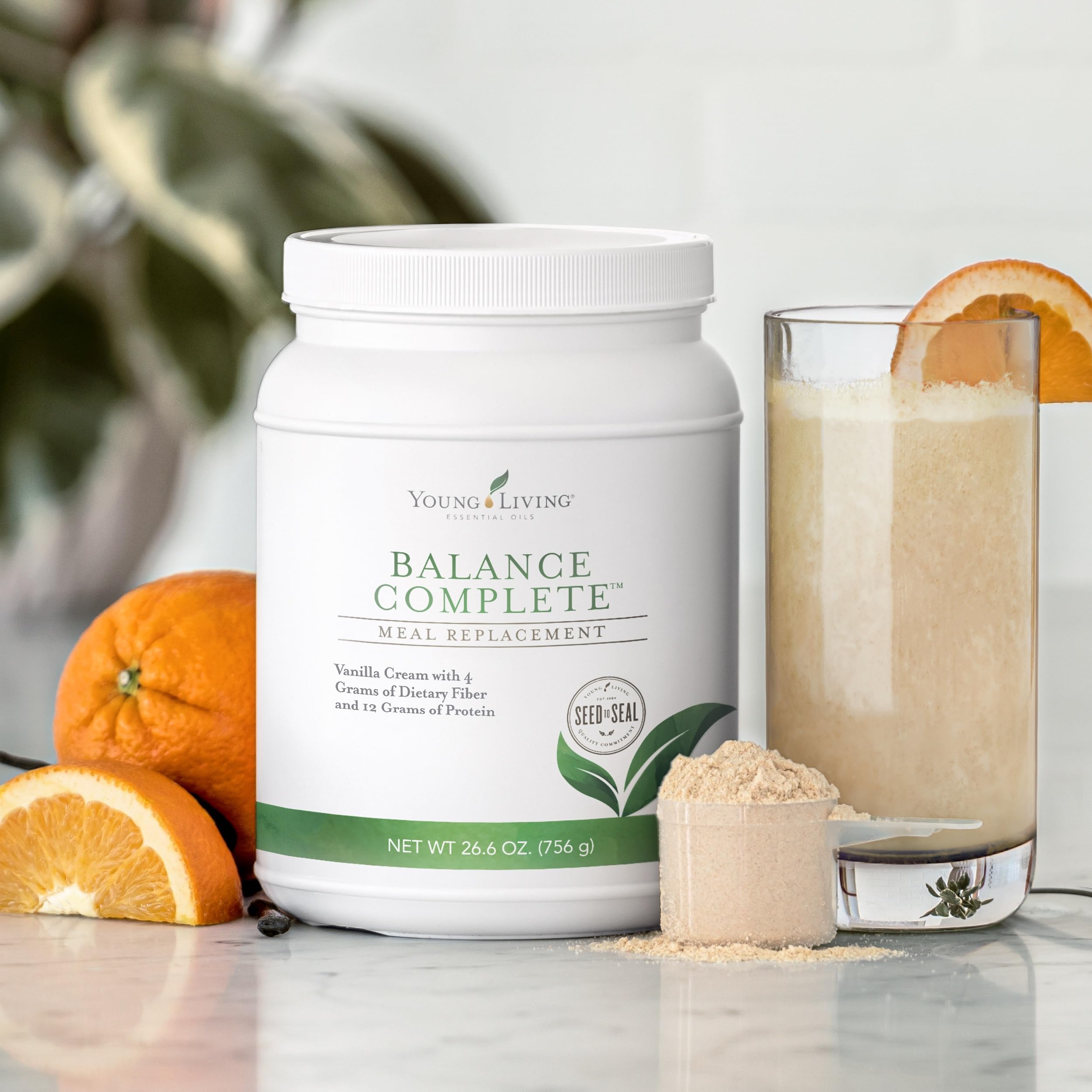 Young Living Balance Complete superfood blend highlighting antioxidant-rich ingredients.