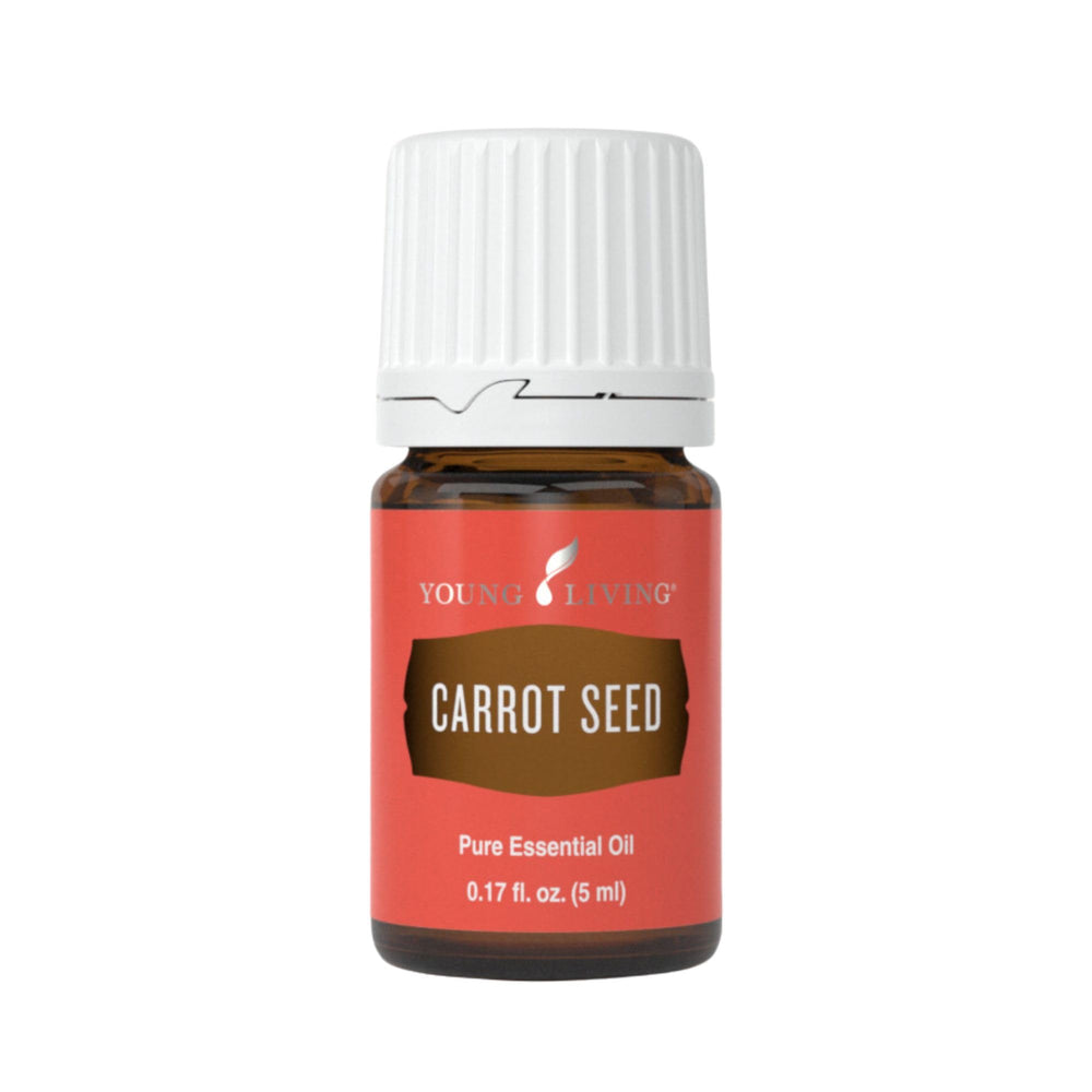 Young Living Carrot Seed Oil 5 ml bottle for gentle skincare support and aromatherapy use.
