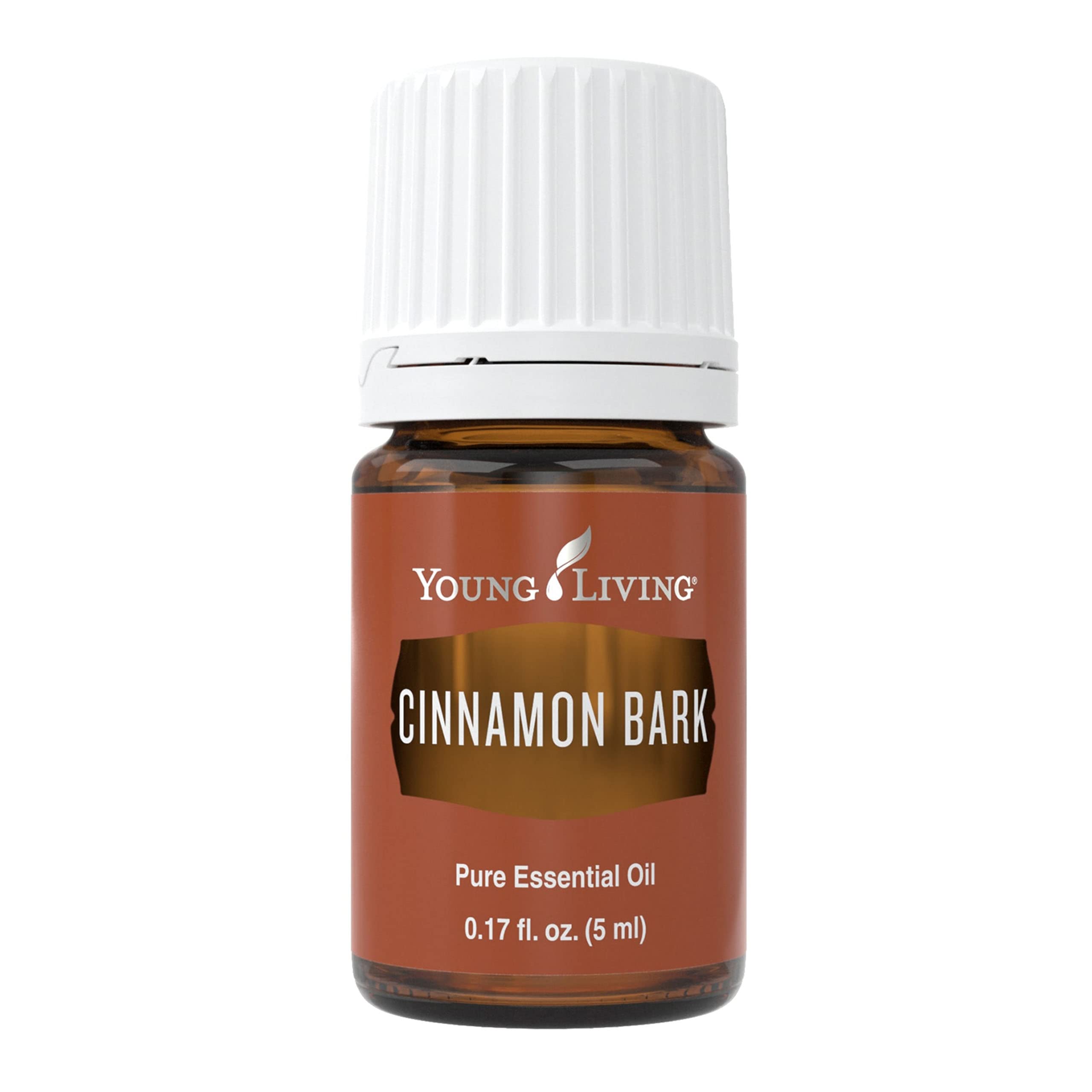Young Living Cinnamon Bark essential oil bottle for diffusing warm fragrance in living spaces.