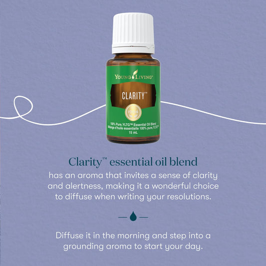 Young Living Clarity diffuser in a workspace promoting alertness.
