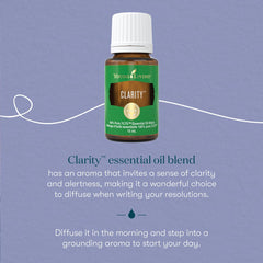 Young Living Clarity diffuser in a workspace promoting alertness.