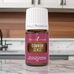 Young Living Common Sense diffuser scene for meditation rituals with soft lighting