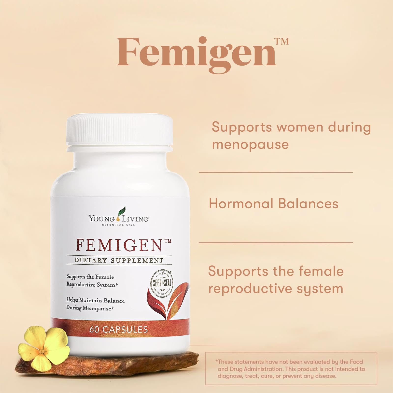 FemiGen label close-up highlighting herbal ingredients