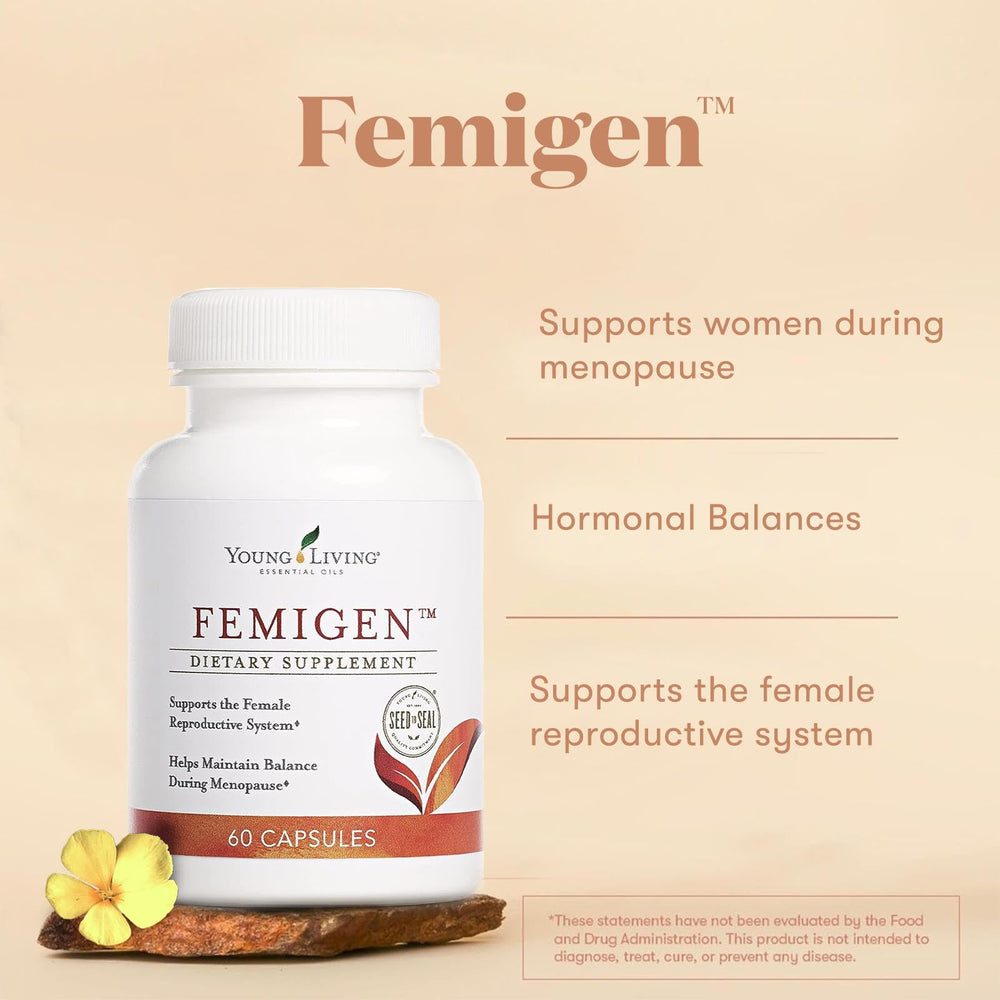 FemiGen label close-up highlighting herbal ingredients