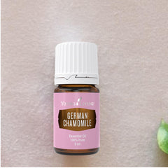 Packaging close-up of Young Living German Chamomile 5ml bottle