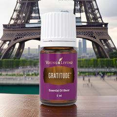Young Living Gratitude massage oil use with carrier oil for relaxation.
