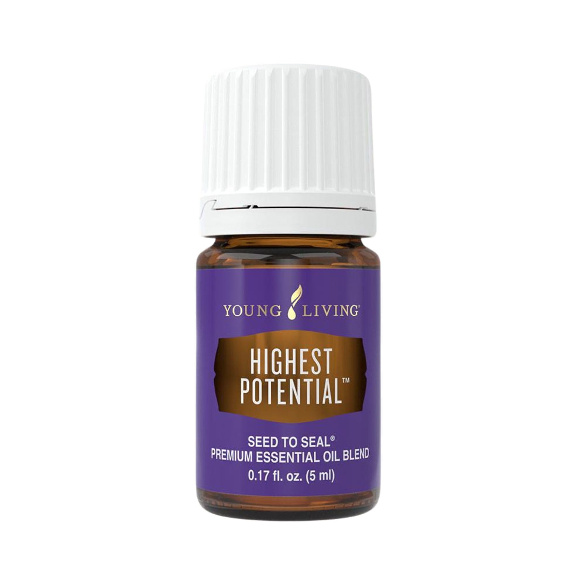 Young Living Highest Potential 5ml oil bottle front view, ready for uplifting aroma at home