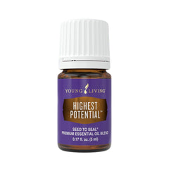 Young Living Highest Potential 5ml oil bottle front view, ready for uplifting aroma at home