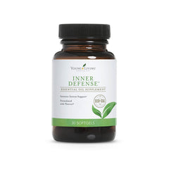 Young Living Inner Defense bottle front view for daily immune support on the go.