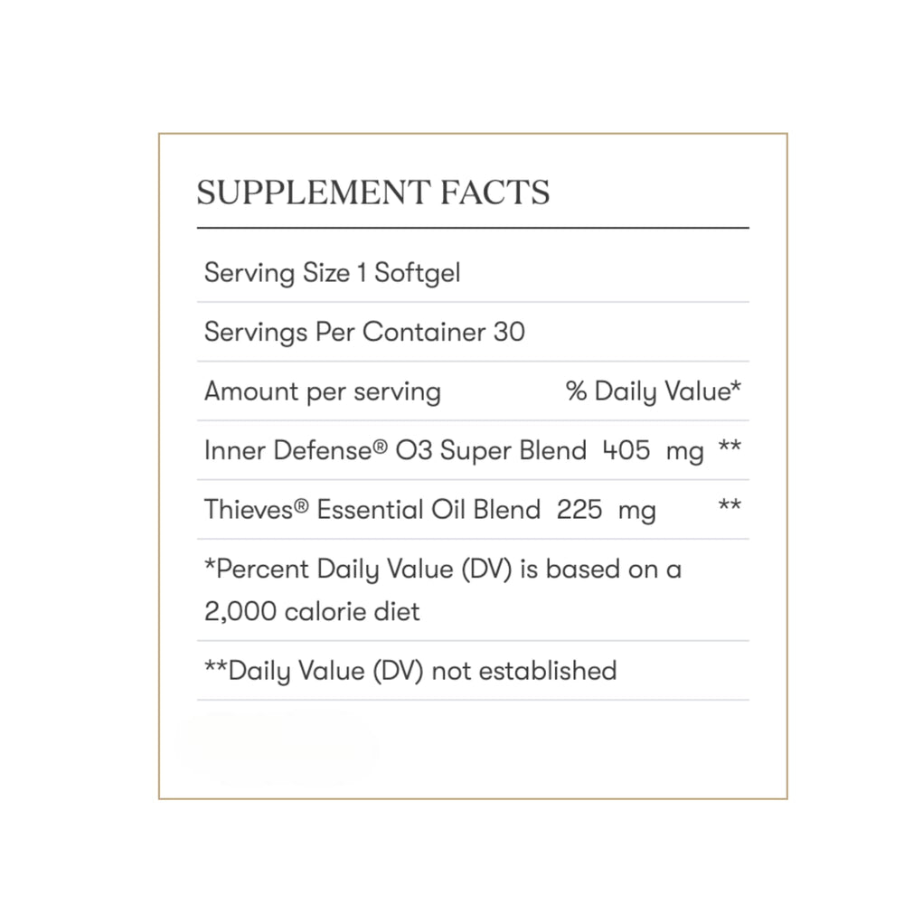 Young Living Inner Defense seasonal wellness kit with compact packaging.